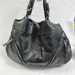 【SAZABY 本革 レザーバッグ ブラック 大容量　トート 通勤 通学】のサムネイル
