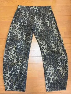 グラミチ ニコアンド コラボサルエルナイロンパンツ 八分丈 ヒョウ柄 L