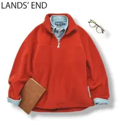 ランズエンド LANDS' END フリースジャケット プルオーバー 赤 ♪