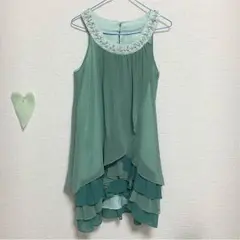 パーティドレス 二次会にも ミントグリーン
