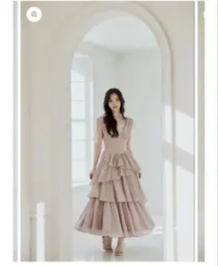 herlipto Phoebe Tiered Long Dress rose S - メルカリ