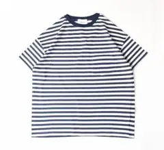 フランス製　Vincent et Mireille　ポケット付ボーダーTシャツ②のサムネイル