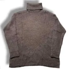 美品 CLANE HOMME クラネ ニット セーター ブラウン タートル Mのサムネイル