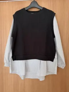 ikka レイヤードデザイン長袖トップスのサムネイル