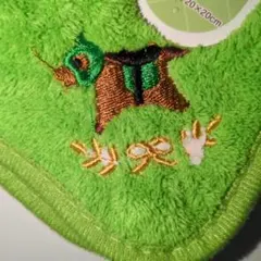 日本ダービーや安田記念に競走馬 刺繍 ミニタオル グリーン 20×20cm