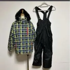 South Lineソースライン★キッズスキーウエア150㎝上下セット緑チェック