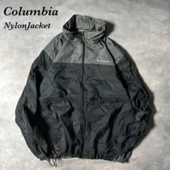 Gsu30 古着Columbia バイカラー灰黒ナイロン ジャケット