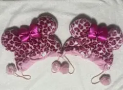 ミニー ファンキャップ ヒョウ柄 ピンク 2個セット