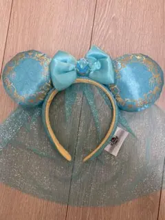 California Disney 限定　ジャスミン水色ミニー耳カチューシャ