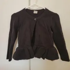 baby GAP 黒フリル裾カーディガン 2歳用