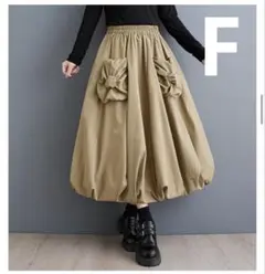 バルーンスカート ロング ロング 秋 冬 バルーン　スカート 大きいサイズ