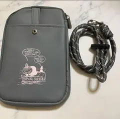 【新品】MOOMIN ストラップ付きマルチケース スマホショルダー　ブラック
