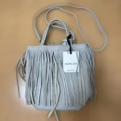 MARLON フリンジ2wayショルダーバッグ アイボリー