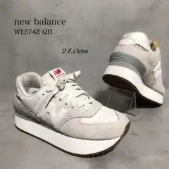ニューバランス newbalance スニーカーWL574ZQD 24.0 厚底