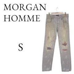 MORGAN　HOMME モルガンオム ストライプ柄 カジュアルパンツ Sのサムネイル