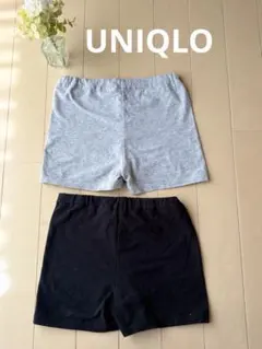 ショート丈　スパッツ 2枚セット● UNIQLO ● グレー　ブラック　一分丈