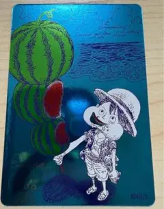 ワンピース カードゲーム 尾田栄一郎 スイカ ルフィ 3枚セット