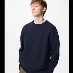 UNIQLO(ユニクロ)☆ウォッシャブルストレッチミラノリブクルーネックセーター