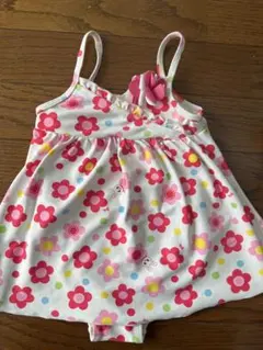 お値下げ ミキハウス ベビー水着 花柄 うさぎ 90cm