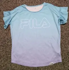 FILA フリル袖 グラデーションTシャツ