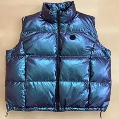 GAP メタリックブルーダウンベスト新品同様❣️
