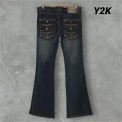 y2k archive fade BCBG flare denim