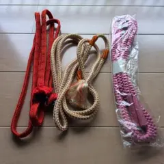 帯締め 赤 オレンジ 　　和装小物　着物小物