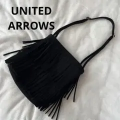 フリンジデザイン 黒 ショルダーバッグ