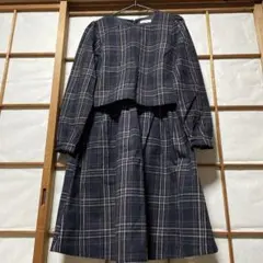 アース　チェック柄ワンピース