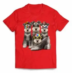 【優良在庫 】サングラス シュナウザー 犬 パーティー 半袖 Tシャツ キッズ