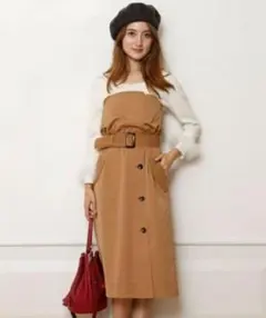 Mystrada（マイストラーダ） トレンチ風ベアワンピース 38 ベージュ