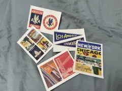 アメリカのステッカー5枚 AMERICANA Assorted Stickers