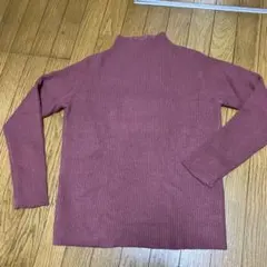 LLサイズ裏起毛ハイネックプルオーバー(ワイン色)