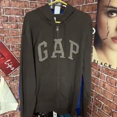 GAP ブラウン ジップアップパーカー M