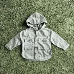 ZARA フード付きジャケット 12-18ヶ月　カーキ