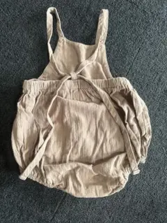 ベージュ サロペット ベビー服 美品 テータテート 秋物