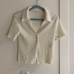 ZARA 半袖シャツ ホワイト Sのサムネイル