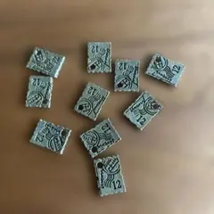 チャーム　10個　アンティーク風　切手型　手芸材料④