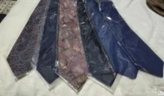 ネイビー系ネクタイ6本セット