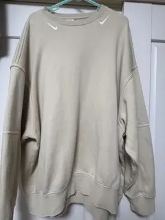 ナイキ 長袖 トレーナー XL ベージュ系 NIKE スウェット 裏フリース