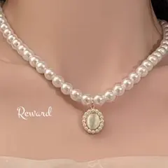 アクリル パールネックレス 新品