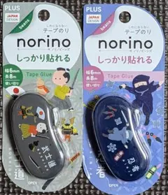 プラス テープのり2個セット 日本のお土産シリーズ 忍者＆武士道