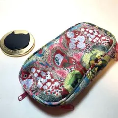 【美品】ツモリチサト 猫柄 多機能ポーチ ＆コンパクトミラー セット　ノベルティ