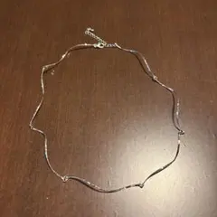 シルバー 波形チェーンネックレス