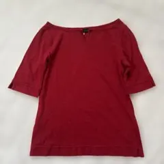 OZOC レッド 半袖カットソー スリットネックのサムネイル