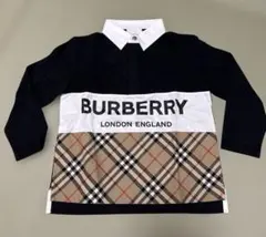 BURBERRY 長袖ポロシャツ ブラック/ホワイト/ベージュ