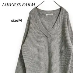 LOWRYS FARM トップス セーター グレー Vネック ニット M
