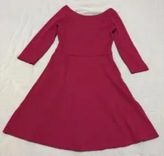 マゼンタ Aラインワンピース