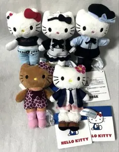 ハローキティ マスコット あしながver. 女子高生 日焼け メイド 等 5点