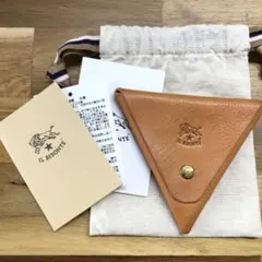 訳アリ IL BISONTE レザーコインケース 三角形 オリガミ ヌメ 本革